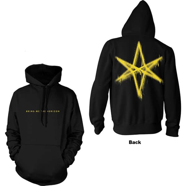 Bring Me The Horizon Unisex Pullover Hoodie: Spray Hex (Back Print) (X-Large)
