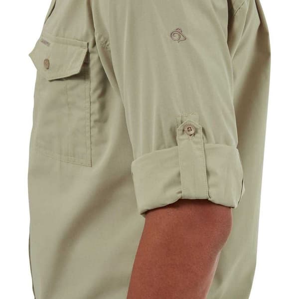 Craghoppers Lang Ærmet Skjorte Kiwi Beige S Mand