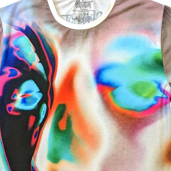 Slipknot T Shirt Adderall Face Official Unisex sublimation dye print White