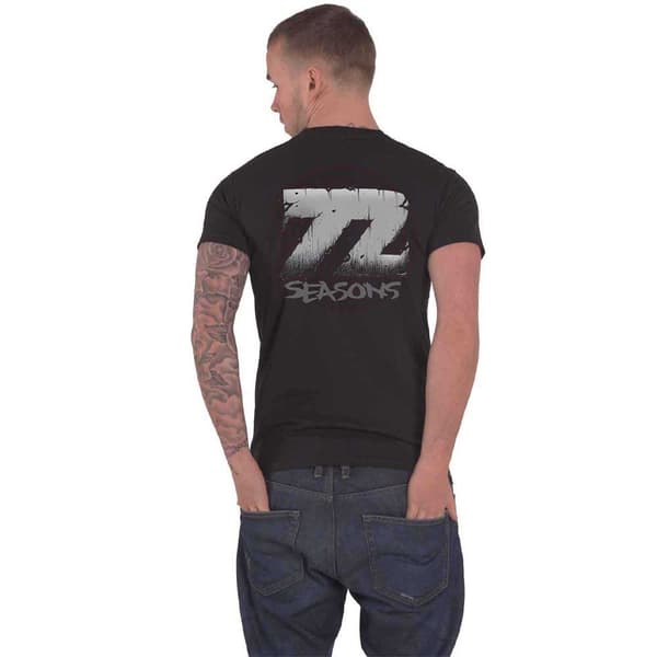 Metallica T Shirt Skull Screaming Red 72 Seasons Official Unisex Black