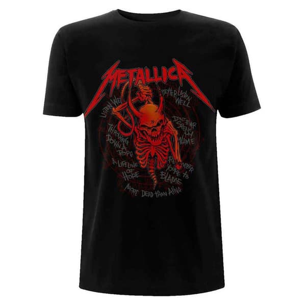 Metallica T Shirt Skull Screaming Red 72 Seasons Official Unisex Black