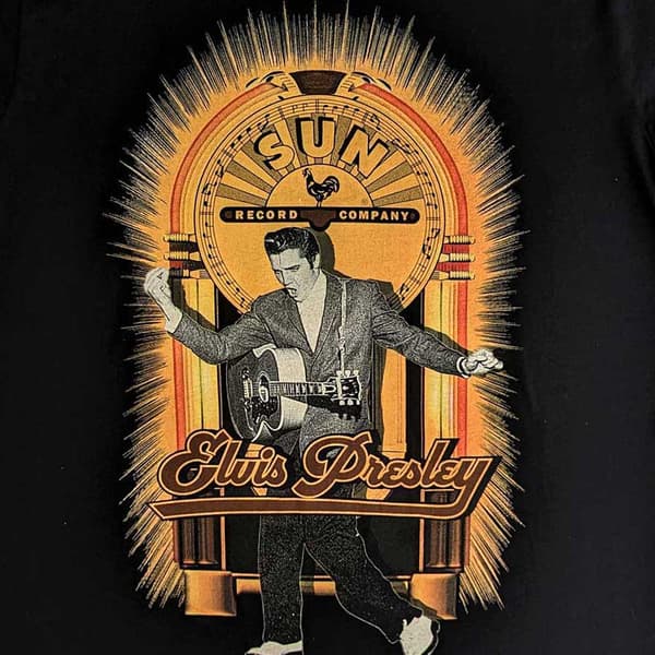 Sun Records T Shirt Elvis Dancing Official Unisex Black