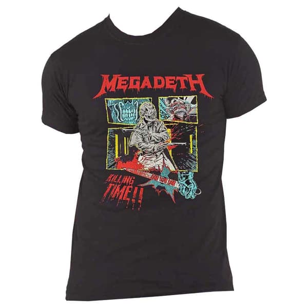 Megadeth T Shirt Killing Time Band Logo Official Unisex Black