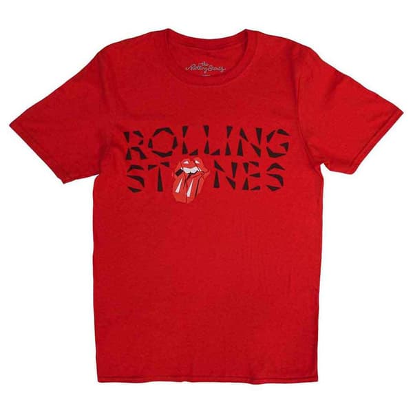 The Rolling Stones T Shirt Hackney Diamonds Shard Logo Official Unisex Red