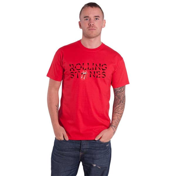 The Rolling Stones T Shirt Hackney Diamonds Shard Logo Official Unisex Red