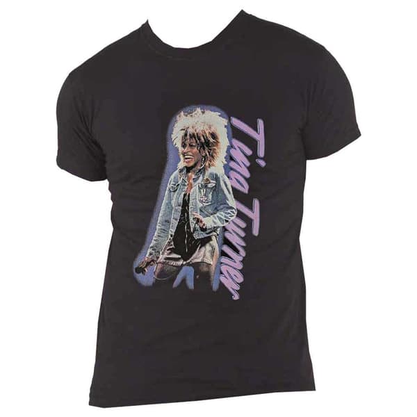 Tina Turner T Shirt Vertical Logo Official Unisex Black