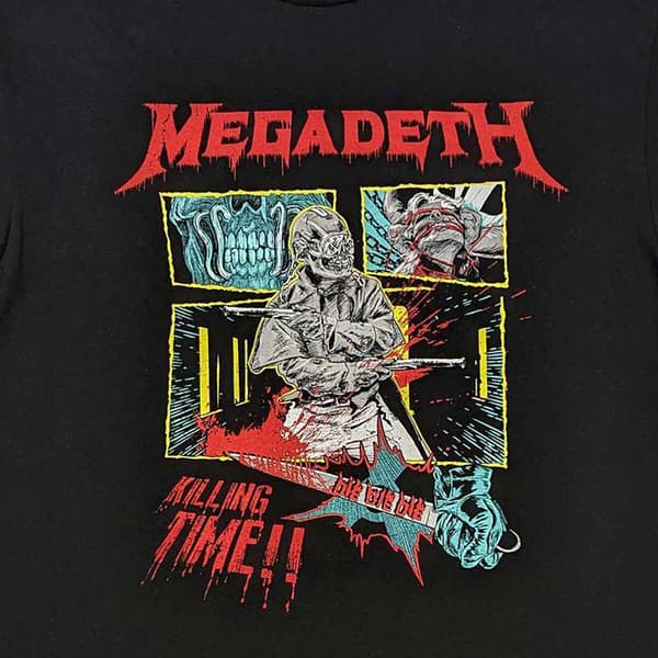 Megadeth T Shirt Killing Time Band Logo Official Unisex Black