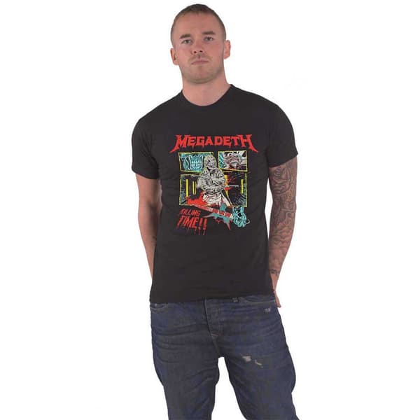 Megadeth T Shirt Killing Time Band Logo Official Unisex Black