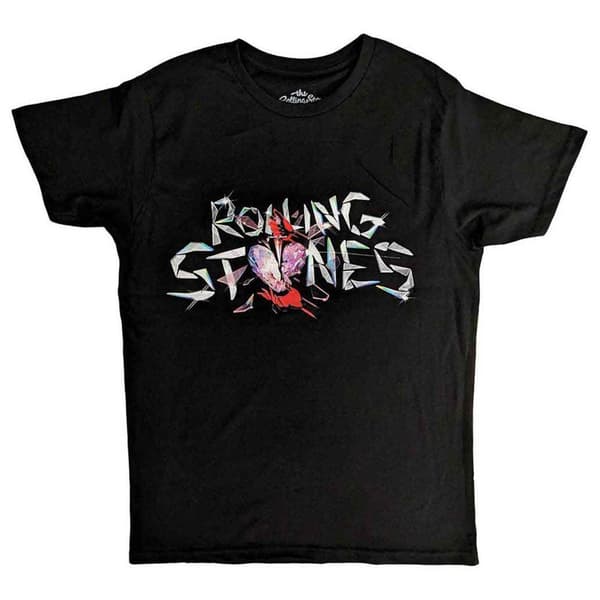 The Rolling Stones T Shirt Hackney Diamonds Glass Logo Official Unisex Black