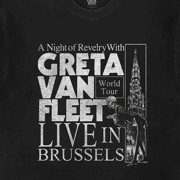 Greta Van Fleet T Shirt Night of Revelry Official Unisex Black