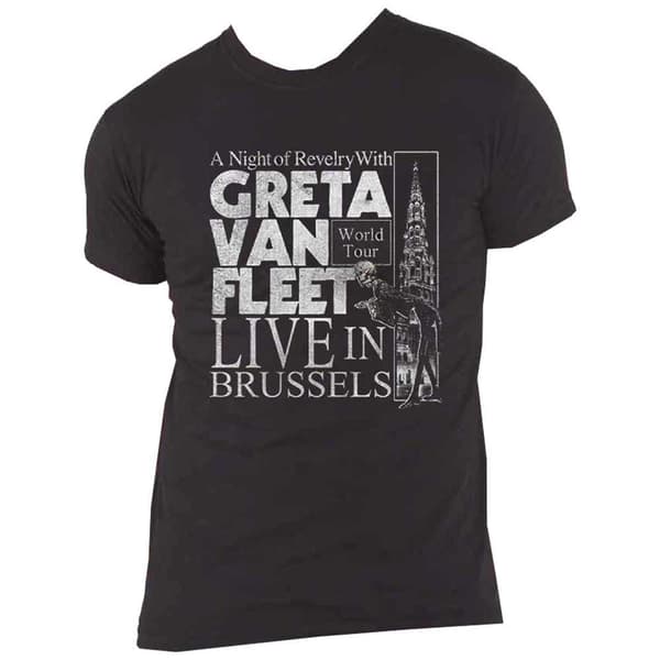 Greta Van Fleet T Shirt Night of Revelry Official Unisex Black
