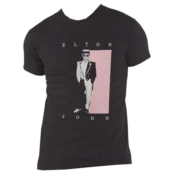Elton John T Shirt Tux Photo Official Unisex Black