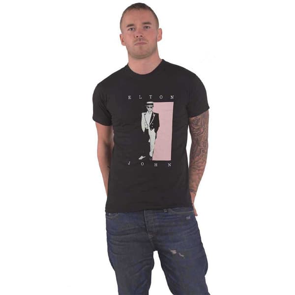 Elton John T Shirt Tux Photo Official Unisex Black