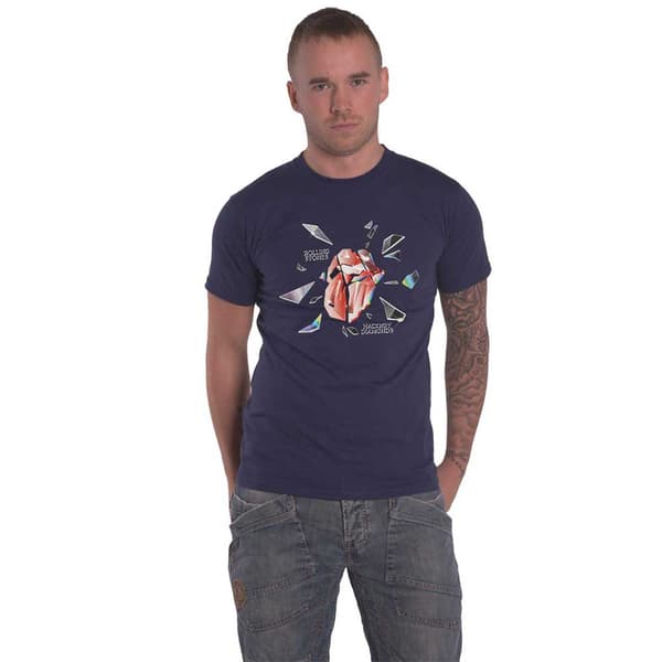 The Rolling Stones T Shirt Hackney Diamonds Explosion Official Unisex Navy Blue Navy M
