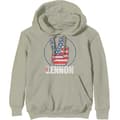 Miniatyrbilde 1 av 2: John Lennon Unisex Pullover Hoodie: Peace Fingers US Flag (X-Large)