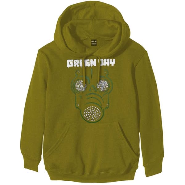 Green Day Unisex Pullover Hoodie: Green Mask (X-Large)