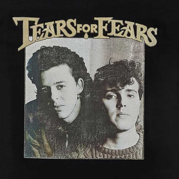 Tears For Fears T Shirt Throwback Photo Official Unisex Black