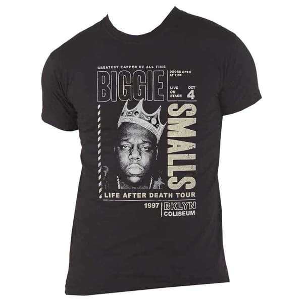 Biggie Smalls T Shirt Life After Death Tour Official Unisex Black