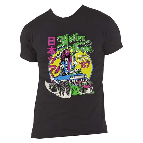 Motley Crue T Shirt Girls Girls Girls Japanese Tour 87 Official Unisex Black