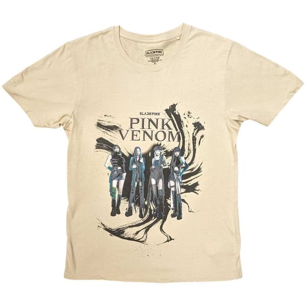 BlackPink Unisex T-Shirt: Pink Venom Oil Stroke (Small)