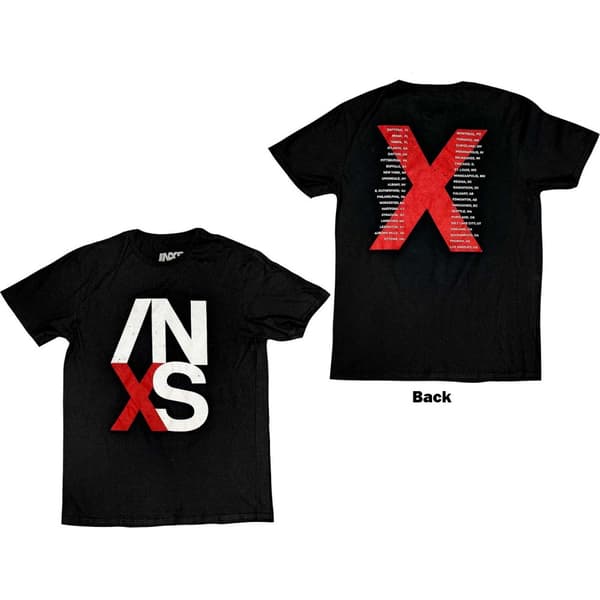INXS Unisex T-Shirt: US Tour (Back Print) (Medium)