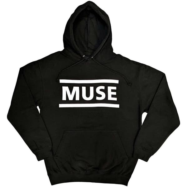 Muse Unisex Pullover Hoodie: White Logo (Large)