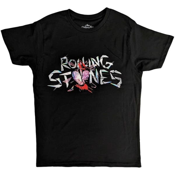 The Rolling Stones Unisex T-Shirt: Hackney Diamonds Glass Logo (Large)