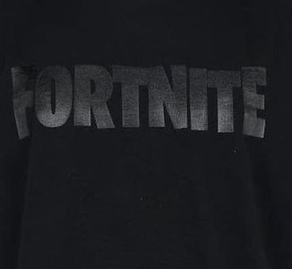Fortnite - T-shirt med svart på svart-logotyp - XXL
