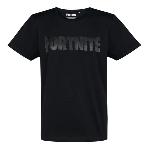 Fortnite - T-shirt med svart på svart-logotyp - XXL