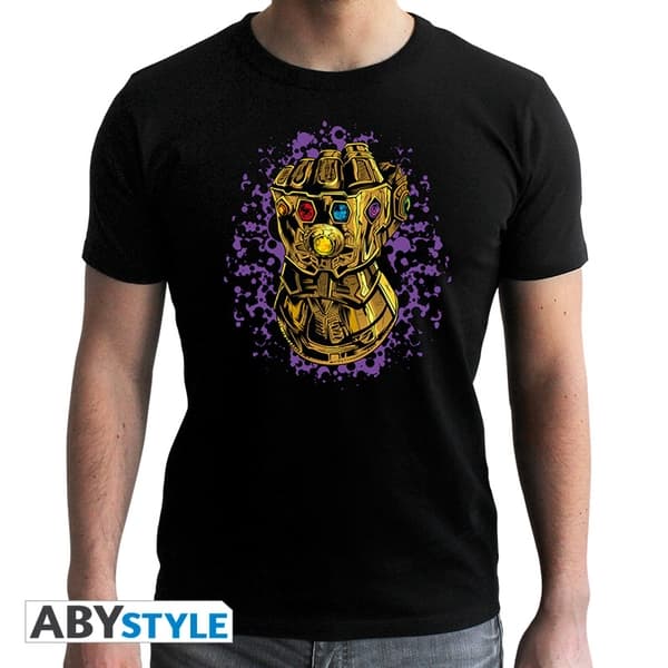 Marvel - Svart "Infinite Gauntlet"-T-shirt för män - XL
