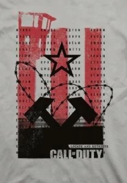 Call of Duty: Kalla kriget - Grå "Wall" T-shirt - M