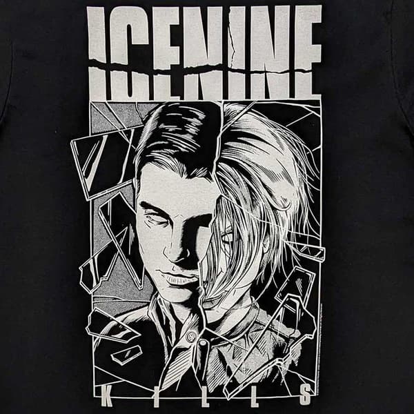 Ice Nine Kills T Shirt Shower Scene Split Face Official Unisex Black
