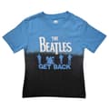 Miniatyrbild 1 av 2: The Beatles Kids T Shirt Get Back Band Logo Official Dye Wash Blue