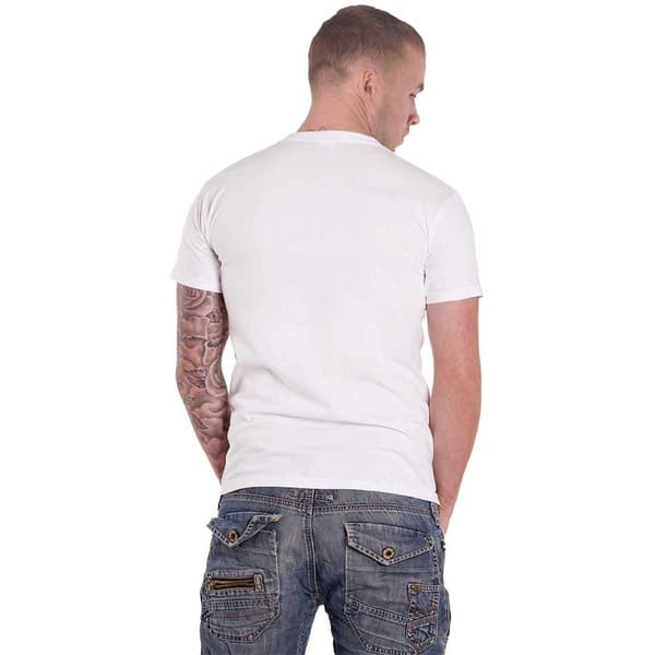 Pink T Shirt Motorbike Logo Official Unisex White