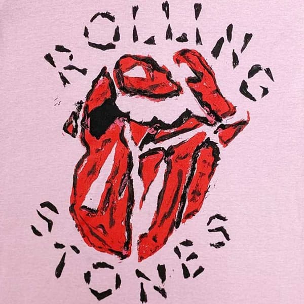 The Rolling Stones T Shirt Hackney Diamonds Painted Tongue Official Unisex Pink
