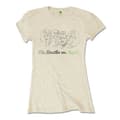 Miniatyrbild 1 av 2: The Beatles T Shirt Outline Faces on Apple Official Womens Skinny Fit Sand
