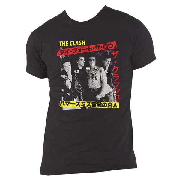 The Clash T Shirt Kanji Band Logo Official Mens Black