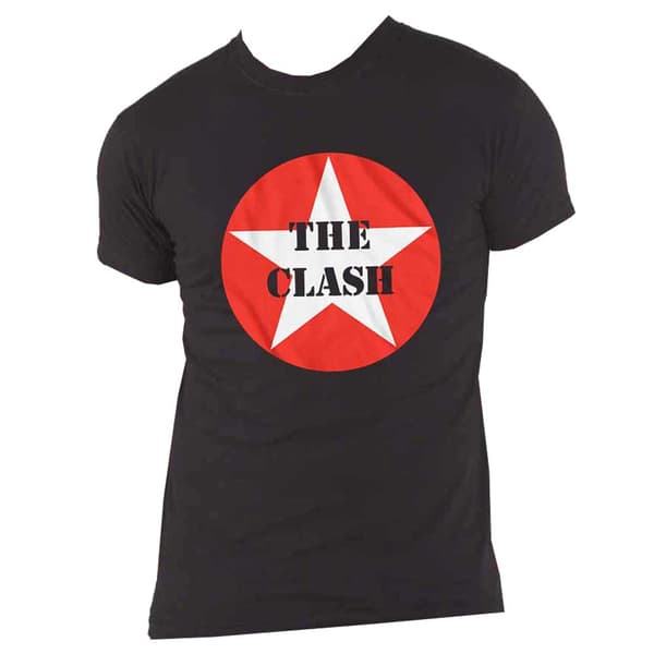 The Clash T Shirt Star Badge Logo Official Mens Black