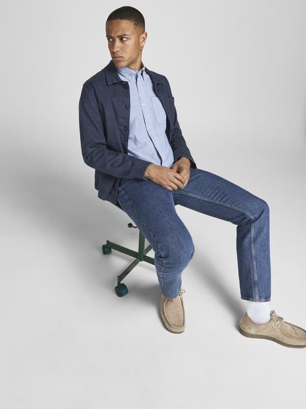 Jack & Jones Långärmad Tröja Blubrook Oxford Blå M Man
