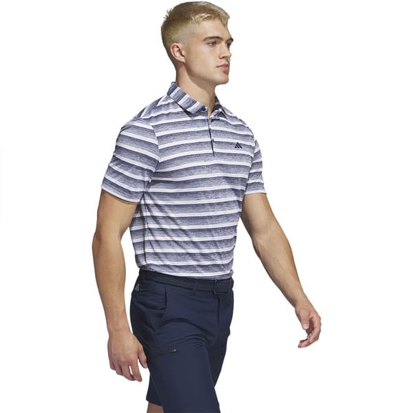 Adidas Kortärmad Piké 2 Color Stripe Lc Blå M