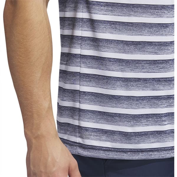 Adidas Kortärmad Piké 2 Color Stripe Lc Blå M