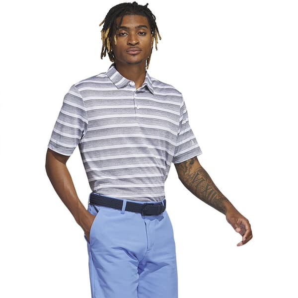 Adidas Kortärmad Piké 2 Color Stripe Grå L