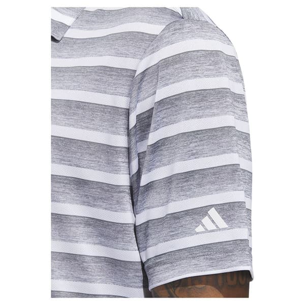 Adidas Kortärmad Piké 2 Color Stripe Grå L