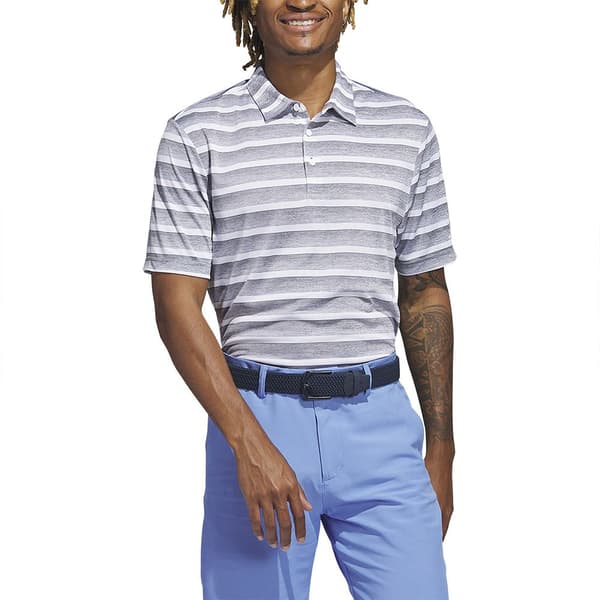 Adidas Kortärmad Piké 2 Color Stripe Grå L
