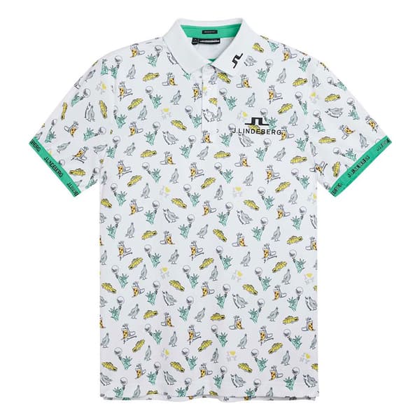 J.lindeberg Kortærmet Polo Kv Pga Hvid 2XL