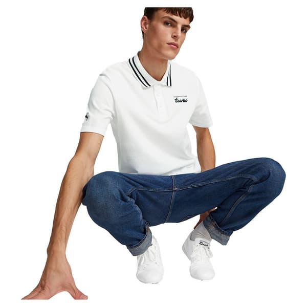 Puma Kortärmad Piké Pl Vit S Man