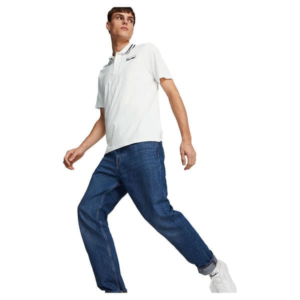 Puma Kortärmad Piké Pl Vit M Man