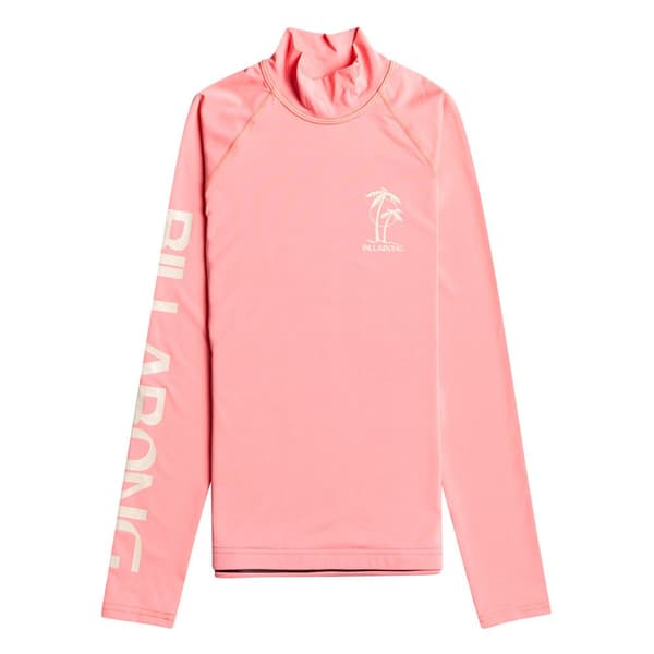 Billabong Langærmet T-shirt Logo Rosa S Kvinde