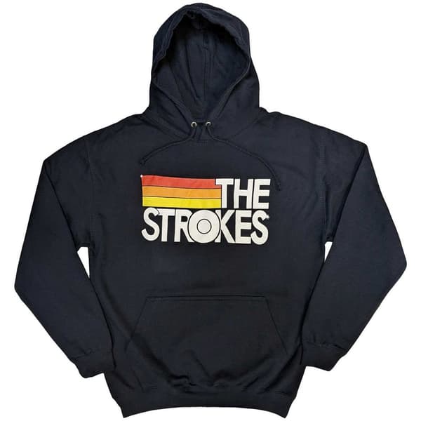 The Strokes Unisex Pullover Hoodie: Logo & Stripes (Small)