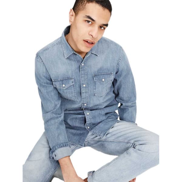 Jack & Jones Lang Ærmet Skjorte Essential Sheridan Blå L Mand